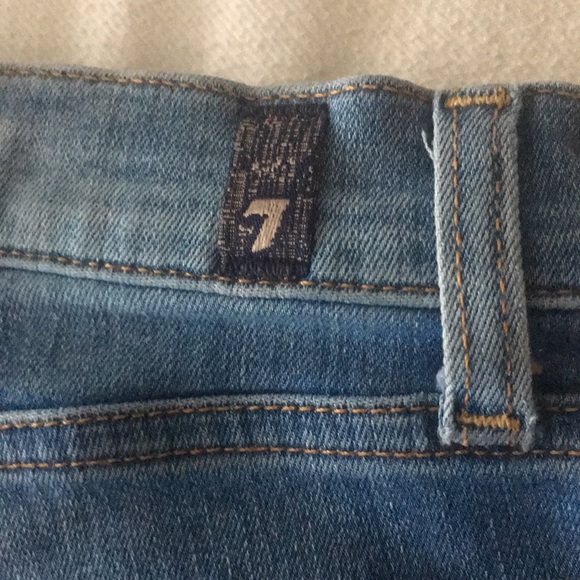 7 For All Mankind Blue Jean Shorts - Picture 8 of 14